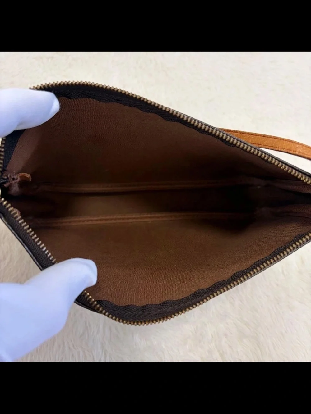 Louis Vuitton Monogram Mini Pochette in Brown and Tan